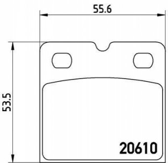 Комплект тормозных колодок, дисковый тормоз BREMBO P02 001 (фото 1)