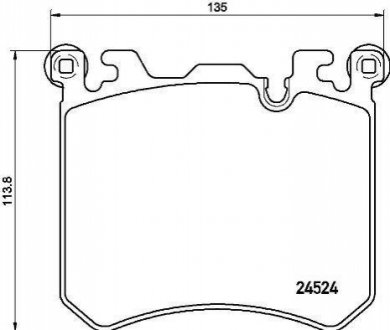 Комплект тормозных колодок, дисковый тормоз BREMBO P06 077 (фото 1)