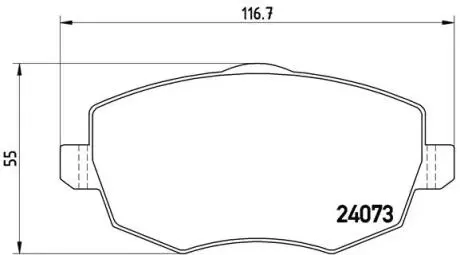 Комплект тормозных колодок, дисковый тормоз BREMBO P23 094