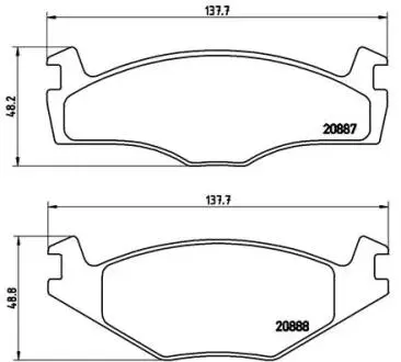 Комплект тормозных колодок, дисковый тормоз BREMBO P85 024