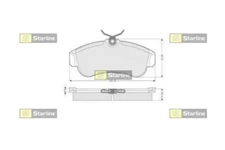 Гальмівні колодки дискові STARLINE BD S203