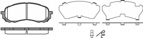 Комплект тормозных колодок, дисковый тормоз ROADHOUSE 21081.11 (фото 1)