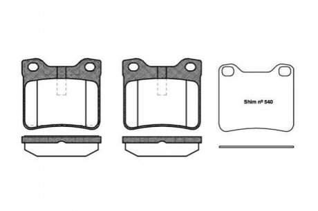 Комплект тормозных колодок, дисковый тормоз ROADHOUSE 2321.10 (фото 1)