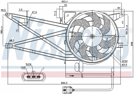Вентилятор кабіни кондиц. NISSENS 85017 (фото 1)