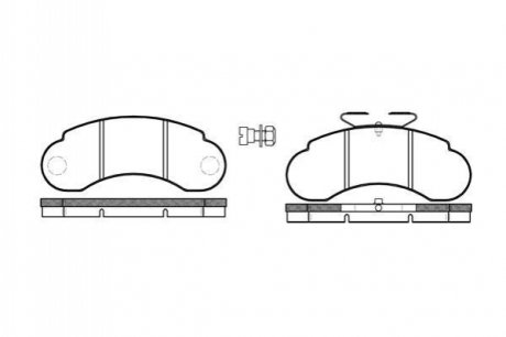 Комплект тормозных колодок, дисковый тормоз ROADHOUSE 2142.20 (фото 1)