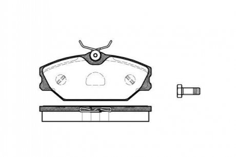 Комплект тормозных колодок, дисковый тормоз ROADHOUSE 2208.00 (фото 1)