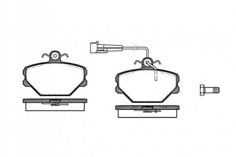 Комплект тормозных колодок, дисковый тормоз ROADHOUSE 2264.02 (фото 1)