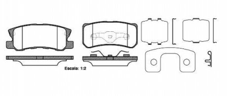 Комплект тормозных колодок, дисковый тормоз ROADHOUSE 2803.22 (фото 1)