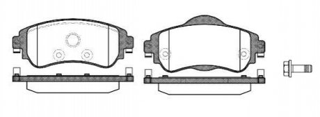 Комплект тормозных колодок, дисковый тормоз ROADHOUSE 21464.08 (фото 1)