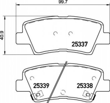 Комплект гальмівних колодок з 4 шт. дисків BREMBO P30 094