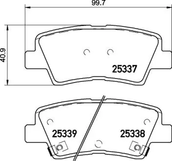 Гальмівні колодки зад. Hyundai i30/i40 11-/Kia Cee'd 12- (akebono) BREMBO P30 094