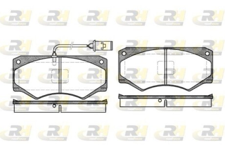 Комплект тормозных колодок, дисковый тормоз ROADHOUSE 2047.52