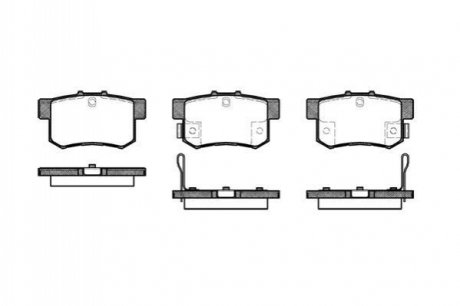 Комплект тормозных колодок, дисковый тормоз ROADHOUSE 2325.22 (фото 1)