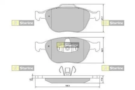 Гальмівні колодки дискові STARLINE BD S428