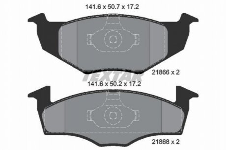 Комплект тормозных колодок, дисковый тормоз TEXTAR 2186602 (фото 1)