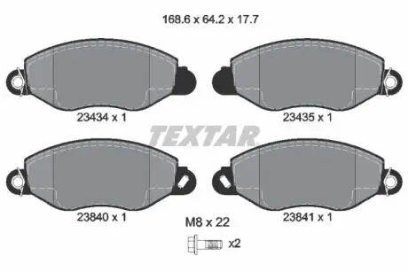 Гальмівні колодки дискові TEXTAR 2343401