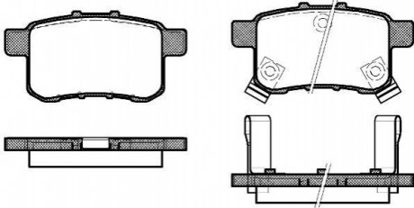 Комплект тормозных колодок, дисковый тормоз ROADHOUSE 21332.02