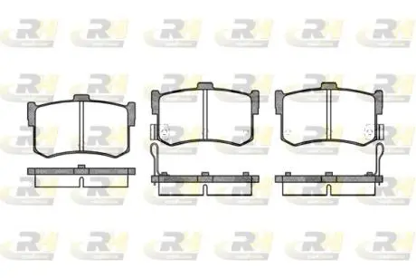 Комплект тормозных колодок, дисковый тормоз ROADHOUSE 2242.02