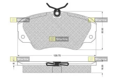 Гальмівні колодки дискові STARLINE BD S121