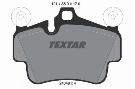 Комплект тормозных колодок, дисковый тормоз TEXTAR 2404901 (фото 1)
