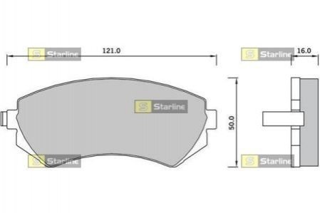 Гальмівні колодки дискові STARLINE BD S392