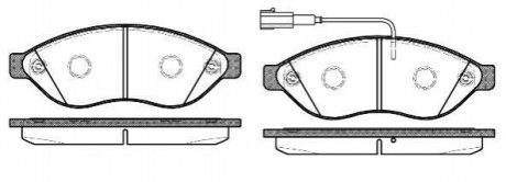 Комплект тормозных колодок, дисковый тормоз ROADHOUSE 21237.12 (фото 1)