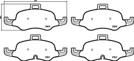 Тормозные колодки дисковые. BREMBO P85 160