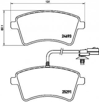 Комплект тормозных колодок, дисковый тормоз BREMBO P68 058
