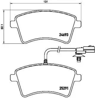 Комплект тормозных колодок, дисковый тормоз BREMBO P68 058
