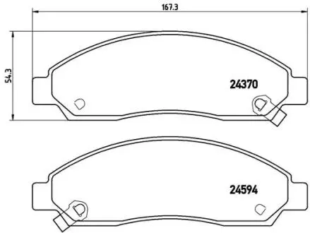 Комплект тормозных колодок, дисковый тормоз BREMBO P34 005