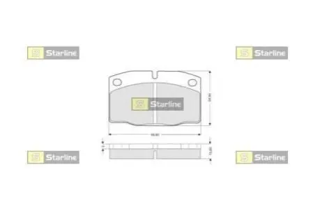 Тормозные колодки дисковые STARLINE BD S021