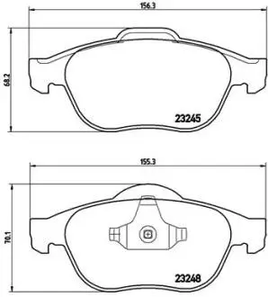 Комплект тормозных колодок, дисковый тормоз BREMBO P68 032