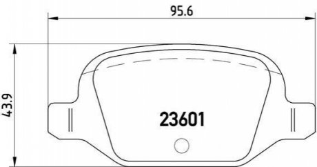 Комплект тормозных колодок, дисковый тормоз BREMBO P23 064