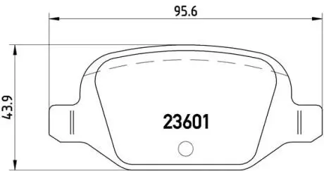 Комплект тормозных колодок, дисковый тормоз BREMBO P23 064