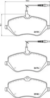 Комплект тормозных колодок, дисковый тормоз BREMBO P61 119