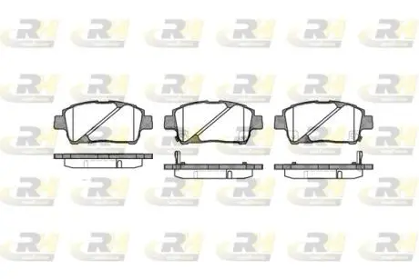Комплект тормозных колодок, дисковый тормоз ROADHOUSE 2740.02