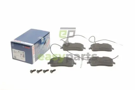 Колодки гальмівні (передні) Peugeot 407 04-11 (Lucas) (з датчиком) BOSCH 0986494097