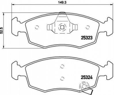 Комплект тормозных колодок, дисковый тормоз BREMBO P11 031
