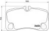 Комплект тормозных колодок, дисковый тормоз BREMBO P65 022 (фото 1)