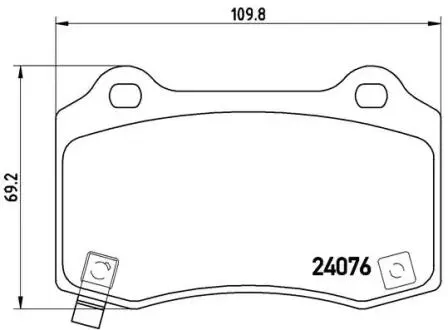 Комплект тормозных колодок, дисковый тормоз BREMBO P11 024