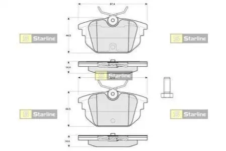 Гальмівні колодки дискові STARLINE BD S211