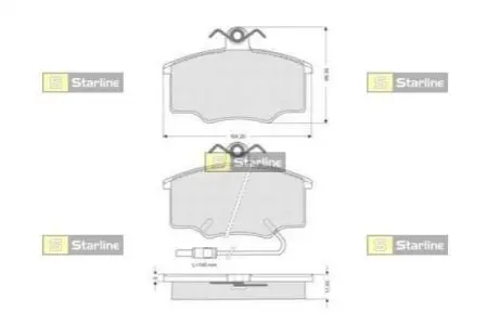 Тормозные колодки дисковые STARLINE BD S183