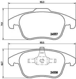 Комплект тормозных колодок, дисковый тормоз BREMBO P61 086