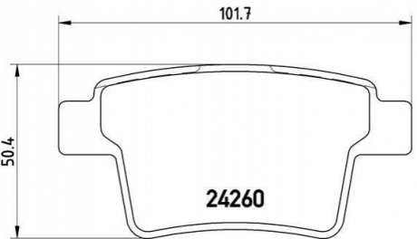 Комплект тормозных колодок, дисковый тормоз BREMBO P24 063 (фото 1)