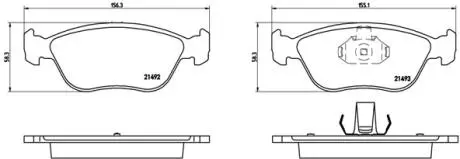 Комплект тормозных колодок, дисковый тормоз BREMBO P86 024 (фото 1)