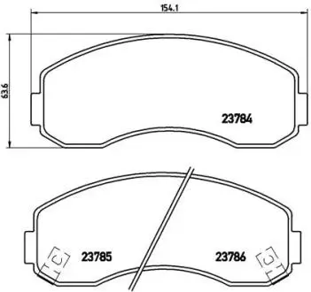 Комплект тормозных колодок, дисковый тормоз BREMBO P99 003