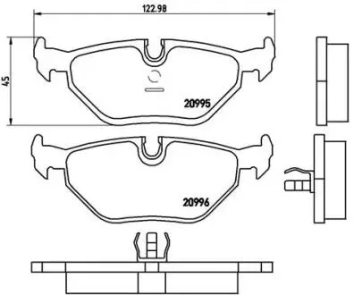 Комплект тормозных колодок, дисковый тормоз BREMBO P06 011