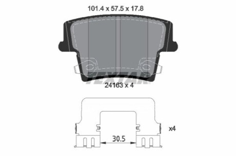 Тормозные колодки дисковые TEXTAR 2416303