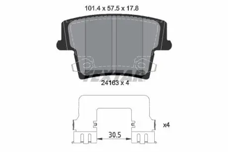 Тормозные колодки дисковые TEXTAR 2416303