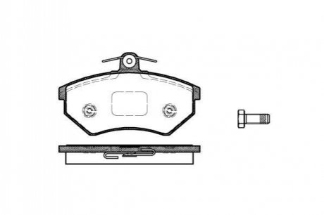 Комплект тормозных колодок, дисковый тормоз ROADHOUSE 2134.50 (фото 1)